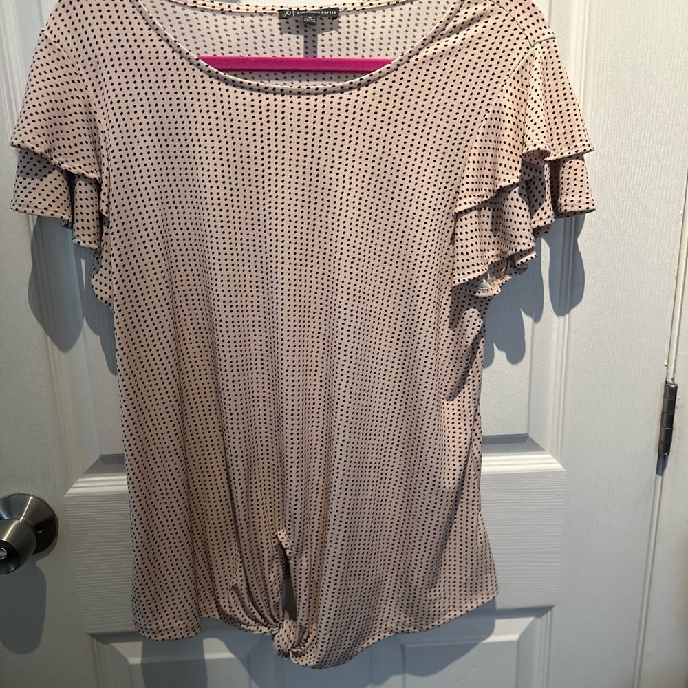 NWOT ADRIANNA PAPELL Womens Tulip Sleeve Blouse Shirt Top Size Medium RETAIL $59 - Picture 2 of 6